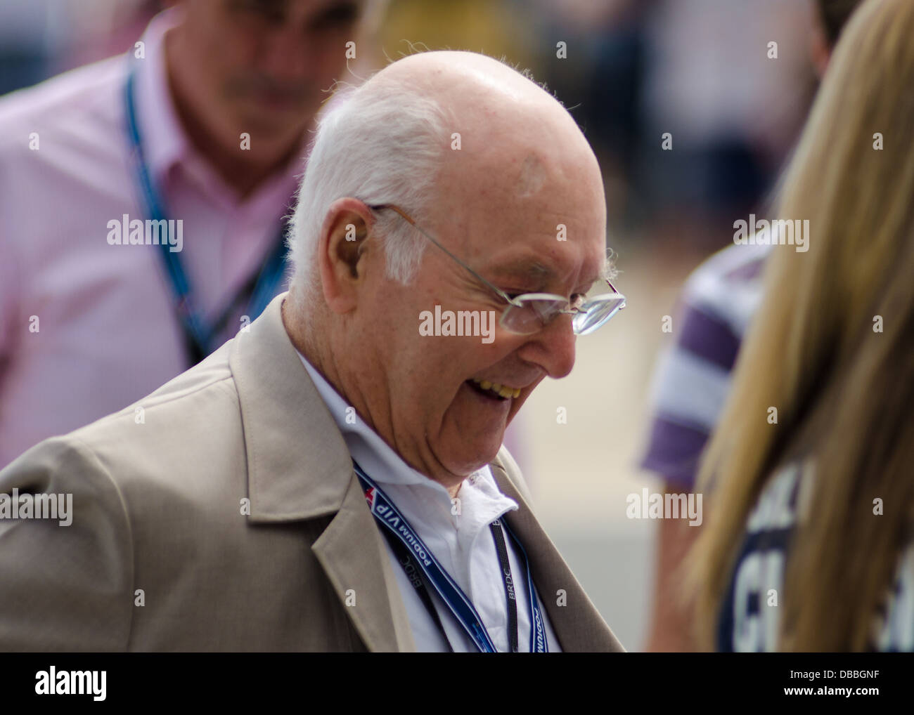 Murray Walker a Silverstone Classic 27/07/2013 Foto Stock