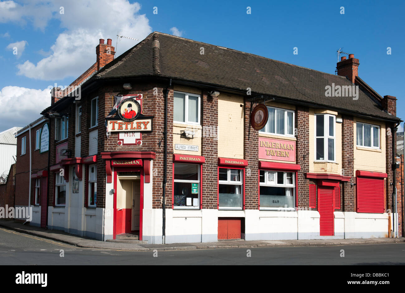 Taverna Inkerman, incrocio di Edgar Street con Alfred Street, Kingston upon Hull, Yorkshire, Inghilterra, Regno Unito. Foto Stock