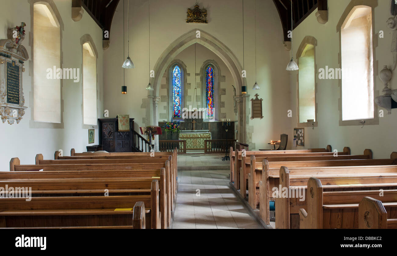 Chiesa Parrocchiale di tutti i santi, Hinton Ampner, Hampshire, Inghilterra, Regno Unito. Foto Stock