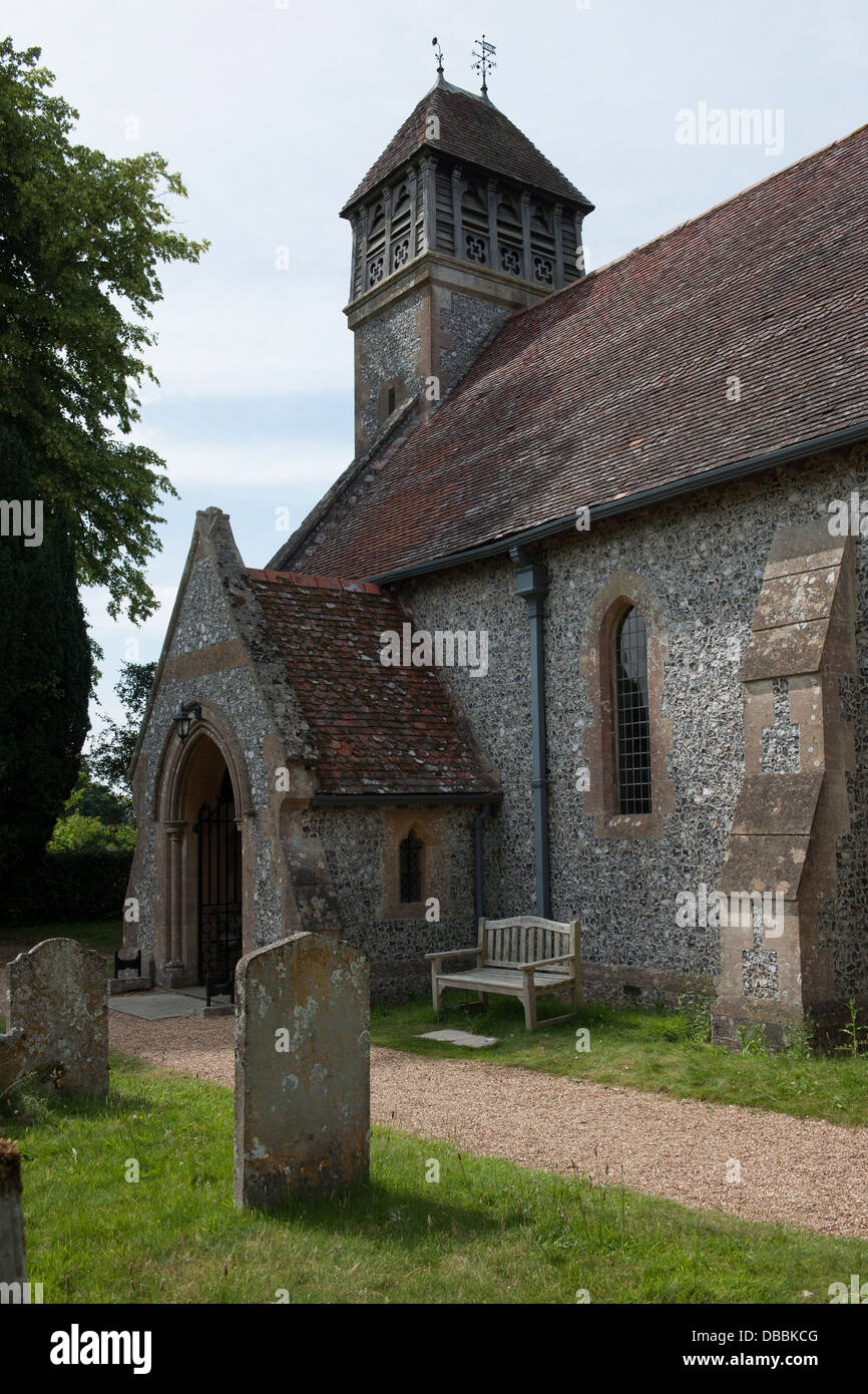 Chiesa Parrocchiale di tutti i santi, Hinton Ampner, Hampshire, Inghilterra, Regno Unito. Foto Stock