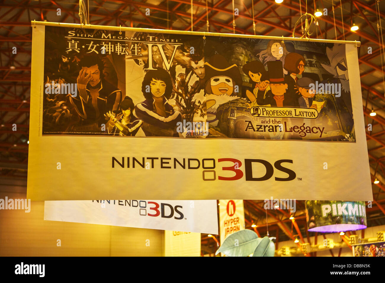 Nintendo 3DS sul display in Hyper Giappone festival a Earls Court, Londra, UK 27 Luglio 2013 Foto Stock