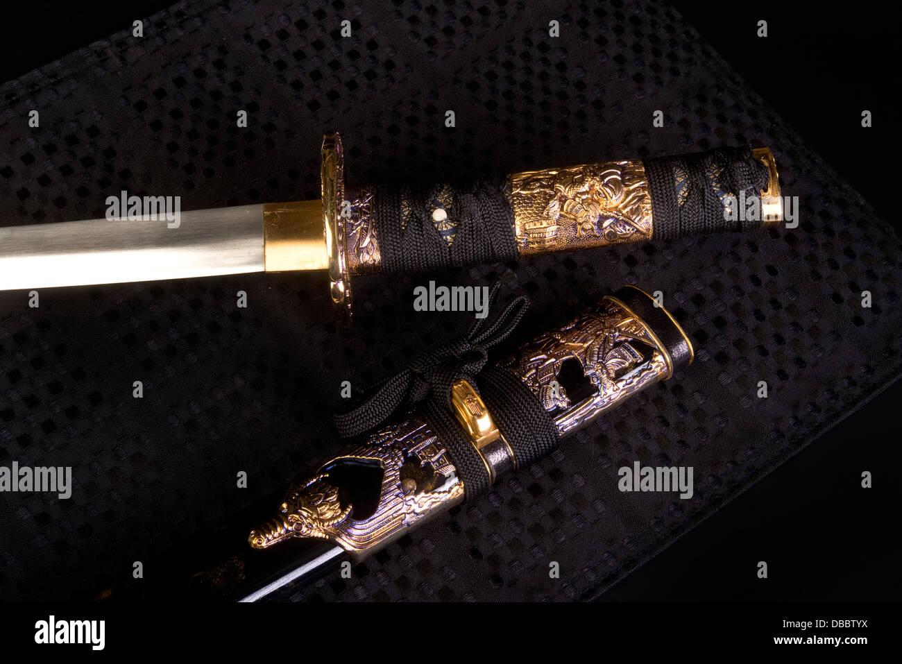 Samurai Giapponese di spada. Foto Stock