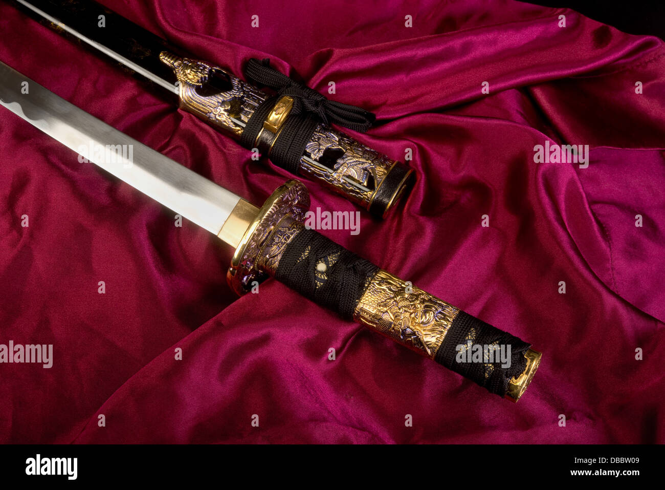 Samurai Giapponese di spada. Foto Stock