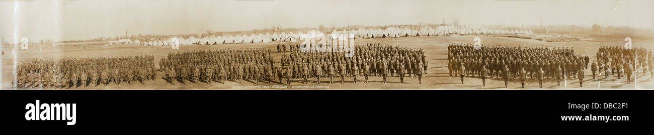 Canadian forza expeditionary, 71st battaglione, CEF, London Camp, ottobre 1915 (HS85-10-31091) Foto Stock