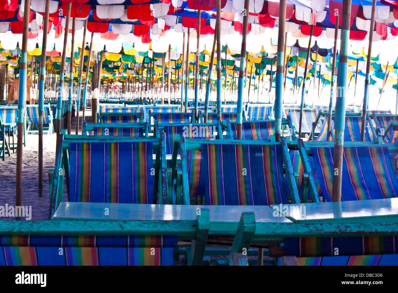 banco sulla spiaggia Foto Stock