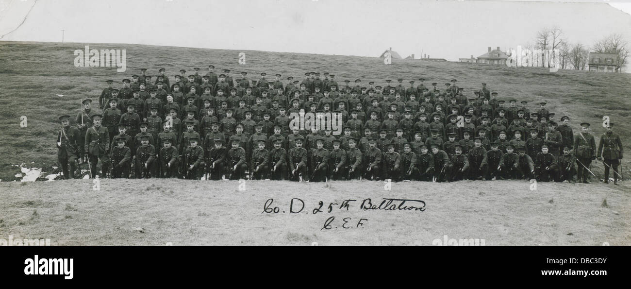 La società D XXV battaglione canadese forza expeditionary (HS85-10-29979) Foto Stock