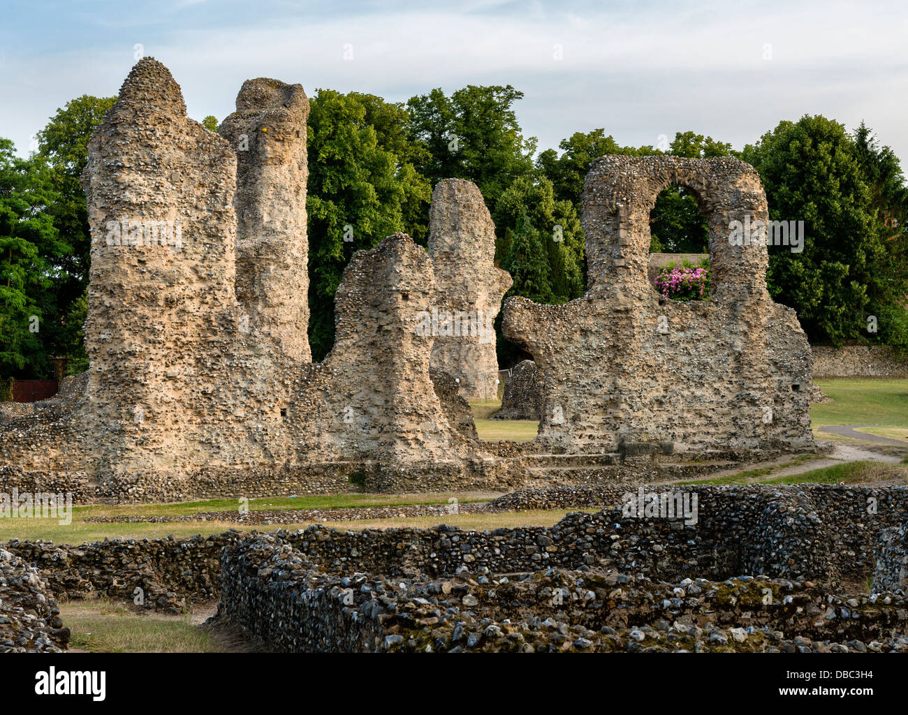 Rovine della Abbazia di Bury St Edmunds Foto Stock