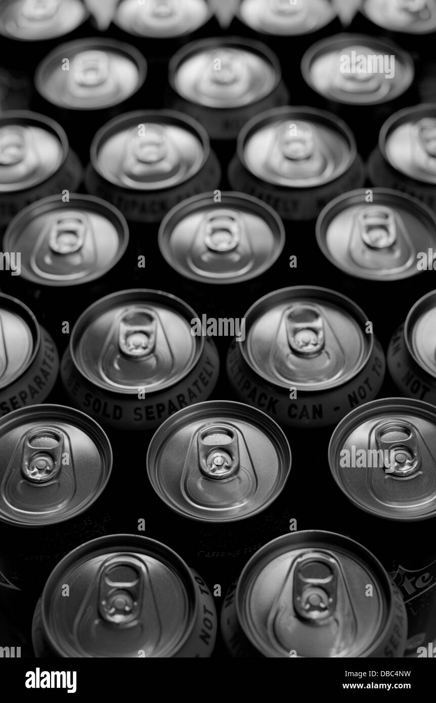 L'anello chiuso-tirare le lattine per bevande Foto Stock