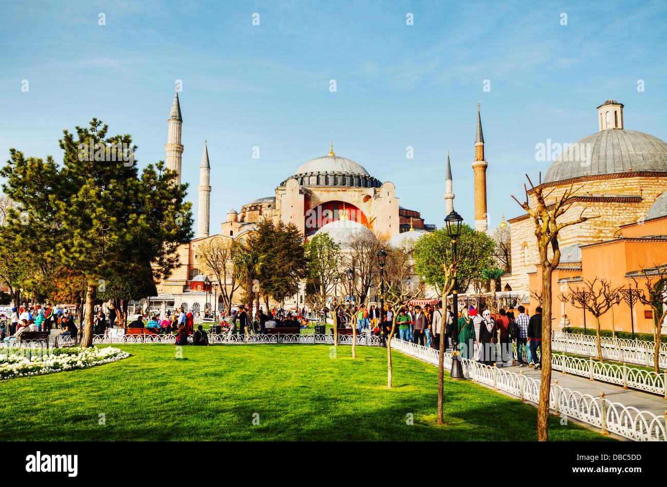 Hagia Sophia in Istanbul. Hagia Sophia è un ex ortodossi basilica patriarcale (chiesa), più tardi una moschea, e ora un museo. Foto Stock