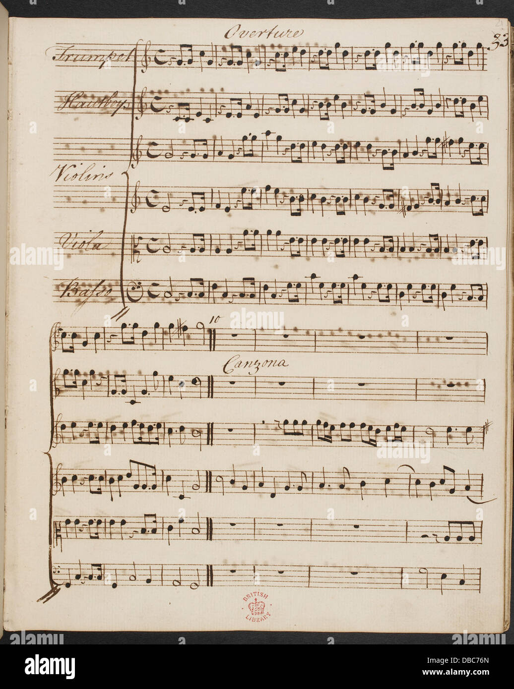 Questo manoscritto presenta la composizione di Henry Purcell "Celebrate this festival", conservata nella British Library. Fa parte dell'eredità di Purcell come compositore barocco. Foto Stock