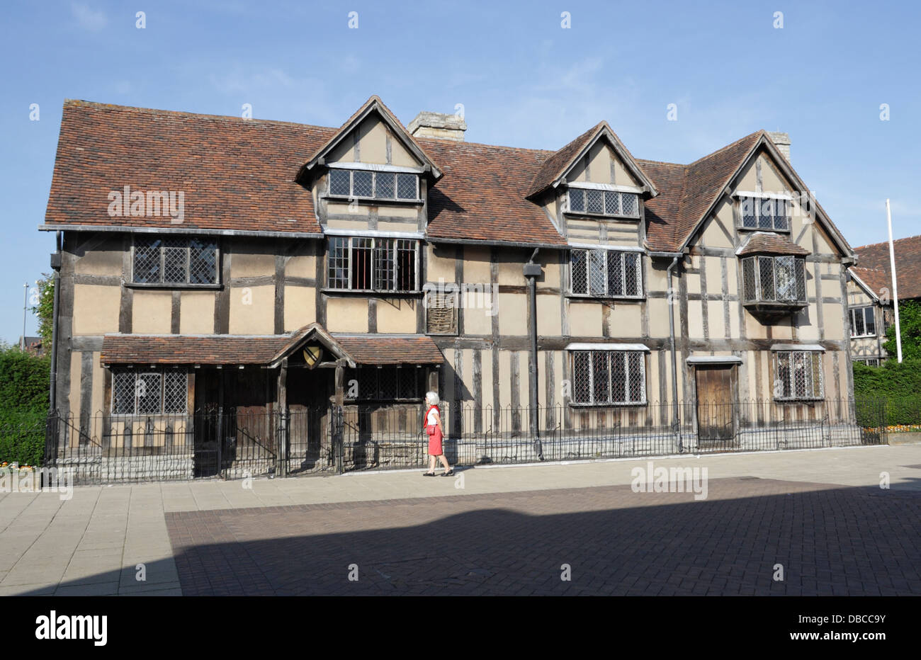 Luogo di nascita di William Shakespeare a Henley Street Stratford Upon Avon Inghilterra, attrazione turistica dell'edificio di grado 1 Foto Stock
