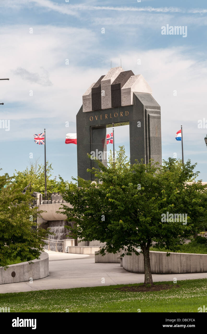 Overlord Arch, NAZIONALE D-Day Memorial, Bedford, Virginia Foto Stock