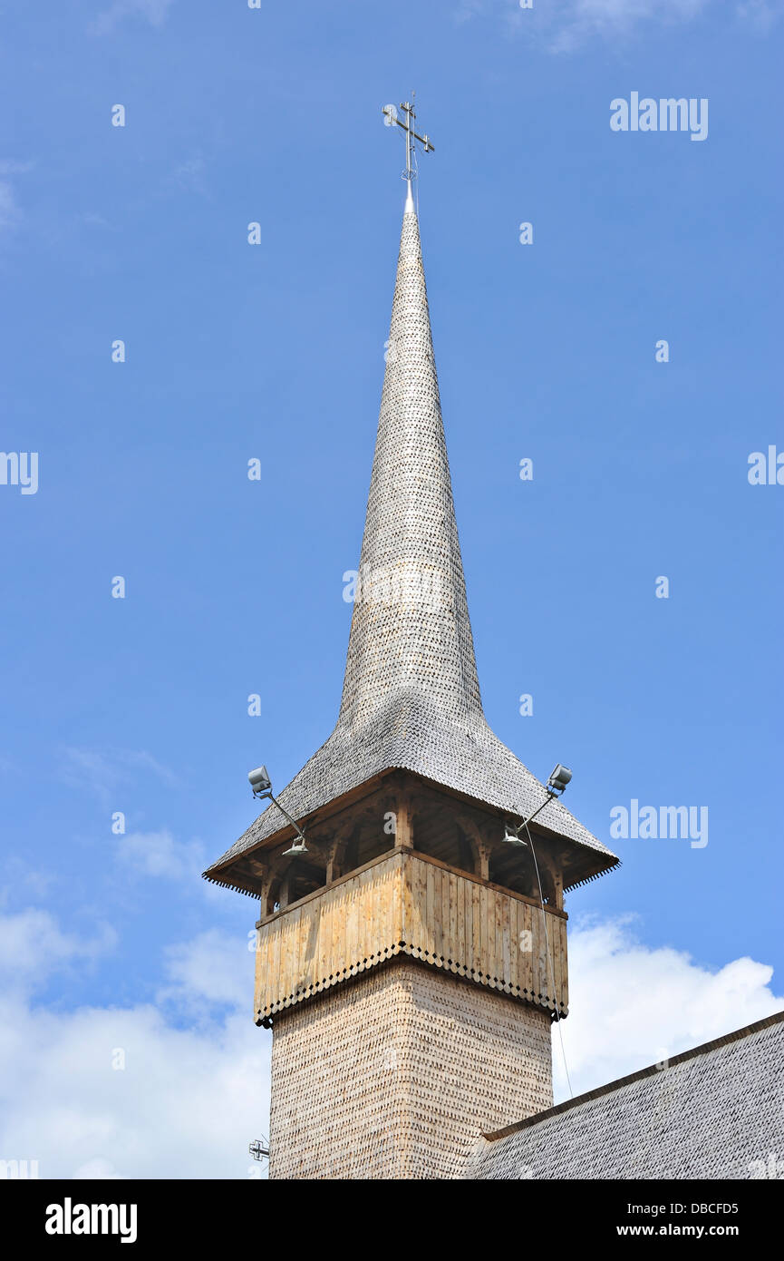 Tradizionale chiesa di legno, Maramures, Romania Foto Stock