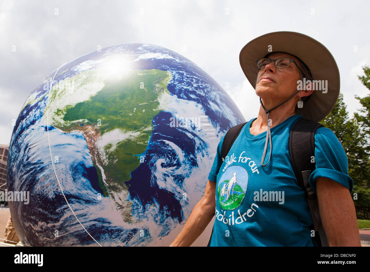 Attivista del clima - Washington DC, Stati Uniti d'America Foto Stock