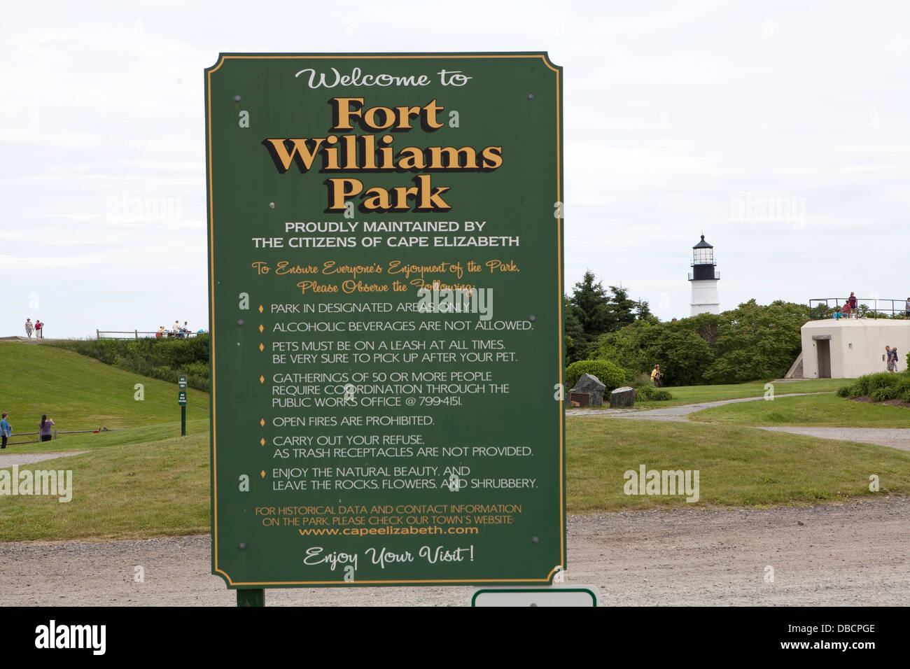 Fort Williams Park è raffigurato in Cape Elizabeth, Maine Foto Stock