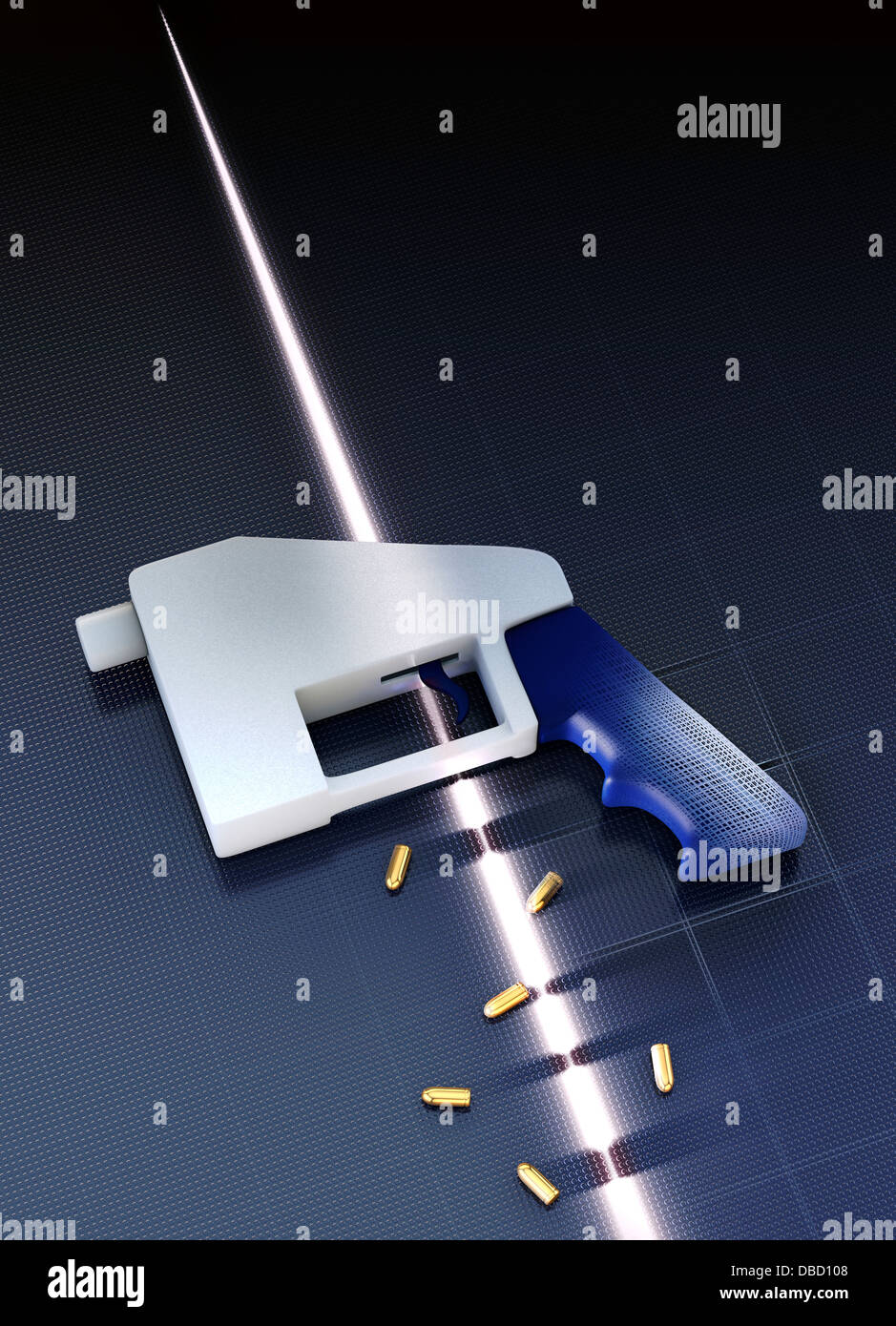 High Tech di immagine 3D stampata a pistola. Foto Stock