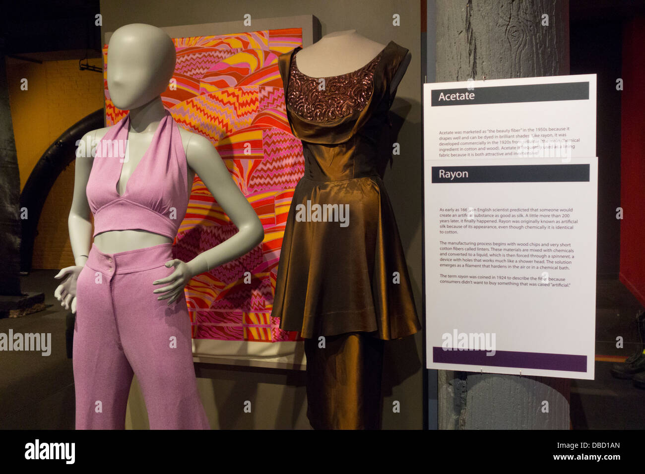 Tessile americano del museo di storia di Lowell MA Foto Stock