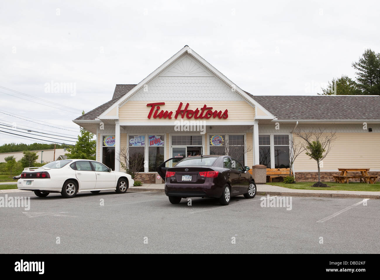 Un Tim Hortons ristorante è raffigurato nel Maine Foto Stock