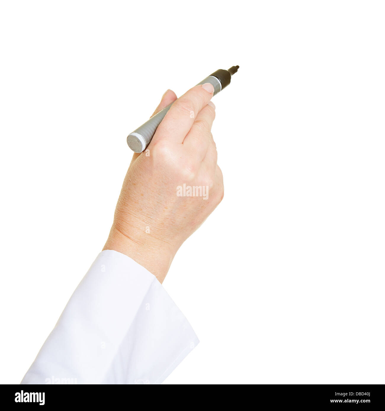 Canto femminile di business donna scrivere con la penna Foto Stock
