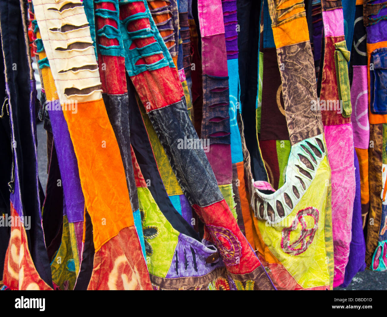 Borse per la vendita in NYC Foto Stock