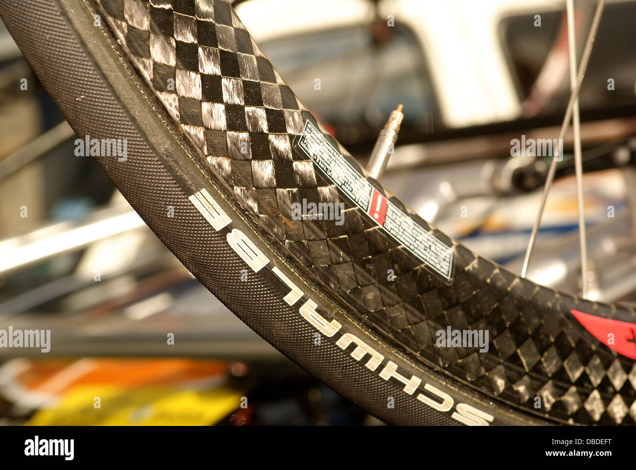 Tour di brittan ciclismo professionale ruota in fibra di carbonio Foto Stock