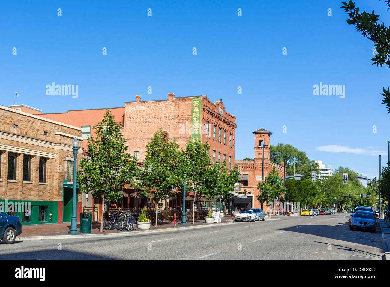 West Idaho Street nel centro storico di Boise, Idaho, Stati Uniti d'America Foto Stock