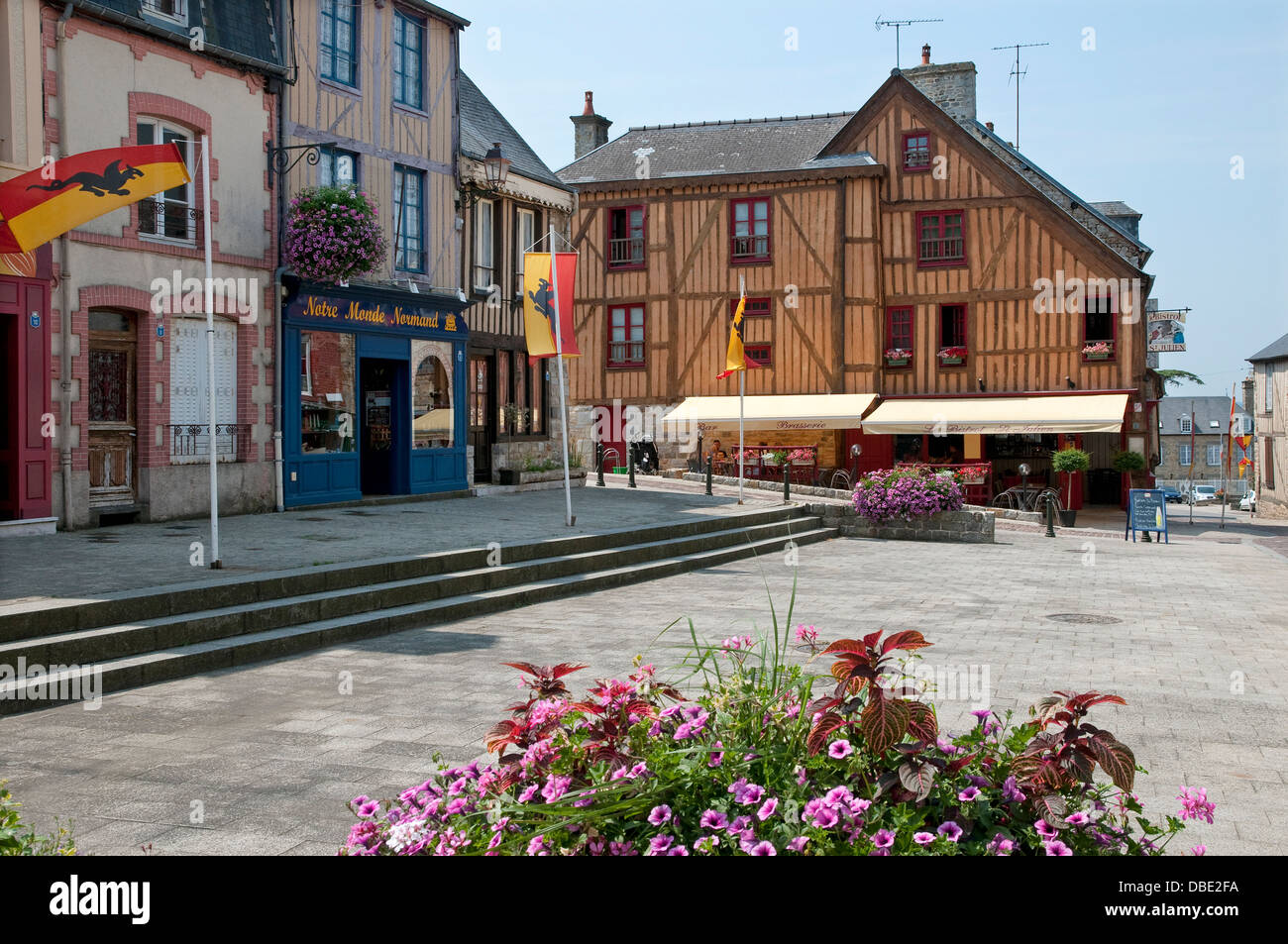 Domfront, Normandia, Francia Foto Stock