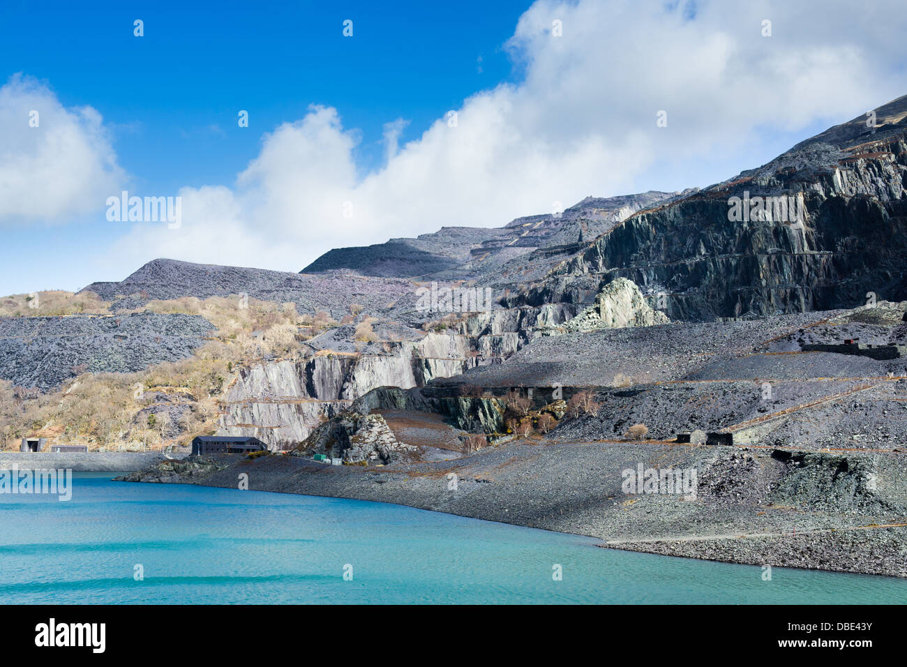 Pompa Dinowig storage power station a Llanberis Snowdonia Foto Stock