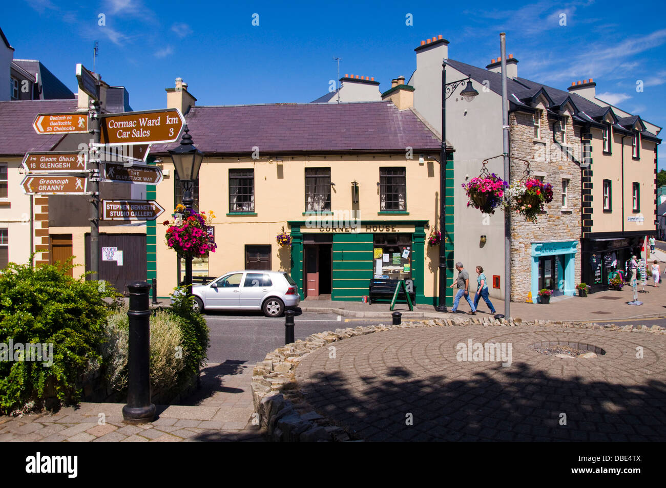 Ardara County Donegal Ulster in Irlanda il diamante Corner House Bar Foto Stock