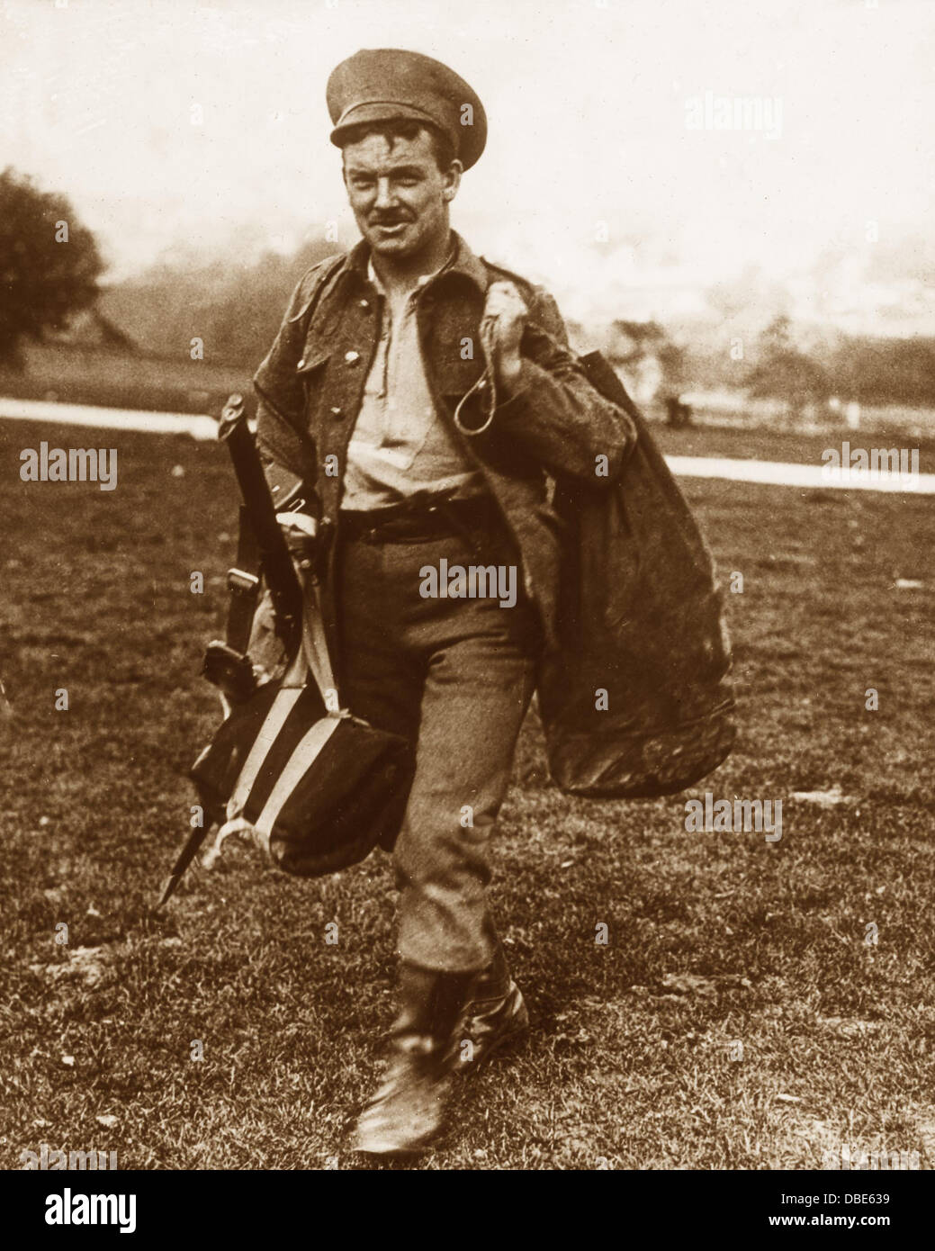 Un britannico Tommy in WW1 Foto Stock