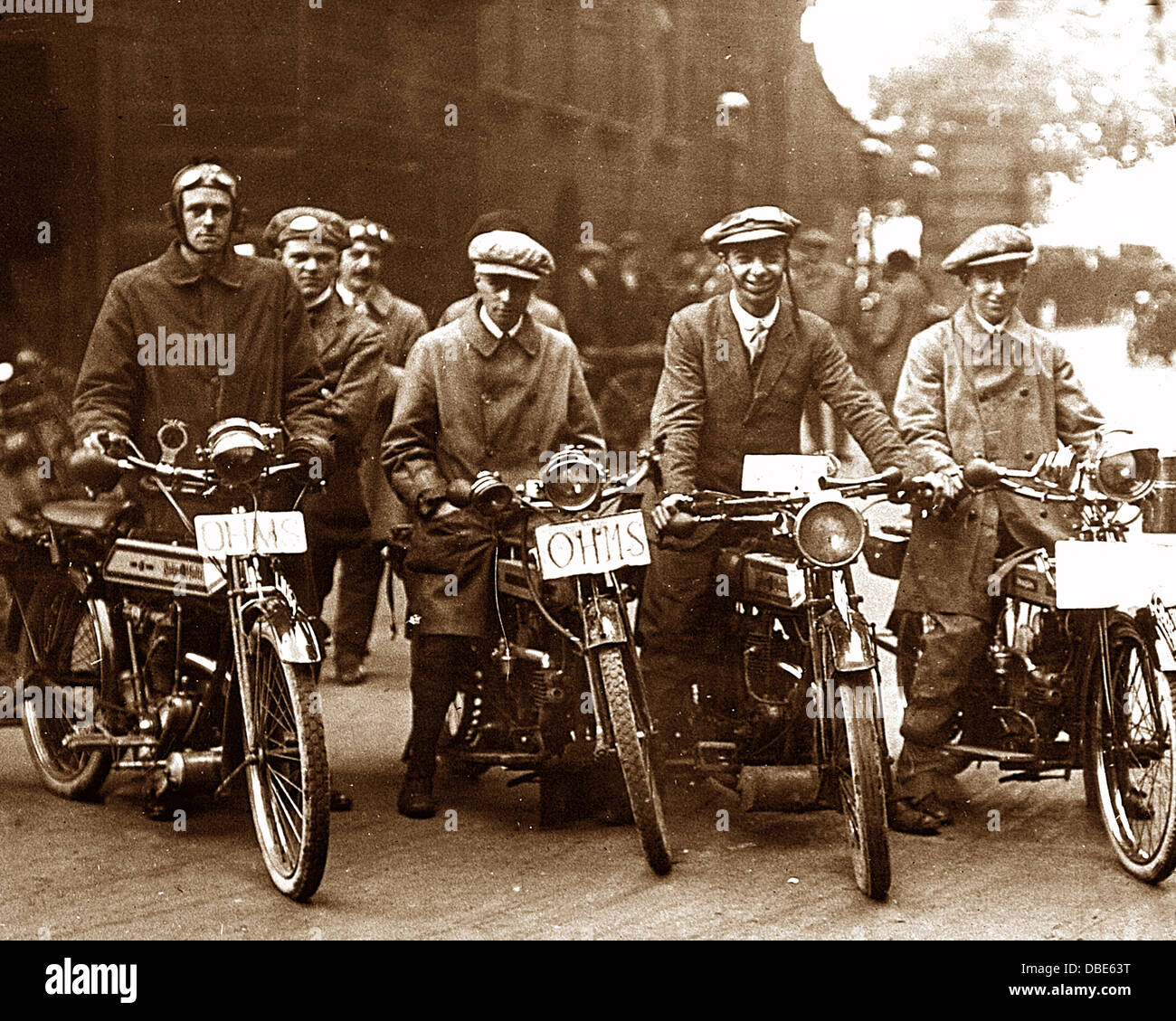 Volunteer motociclisti in WW1 Foto Stock