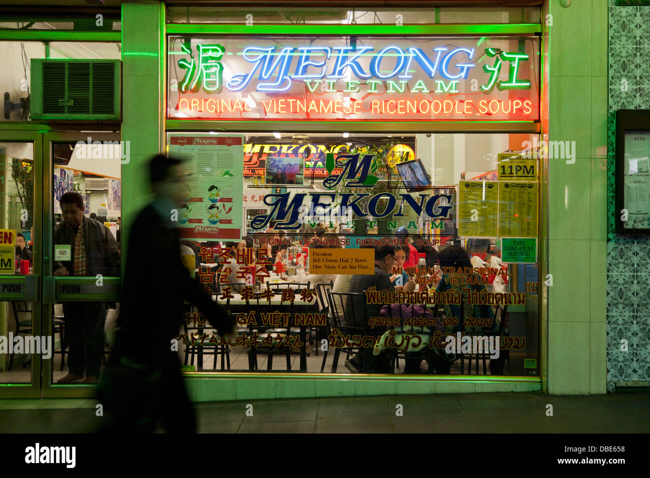 Pho Bo Ga Mekong ristorante vietnamita. Swanston St, Melbourne, Australia. Foto Stock