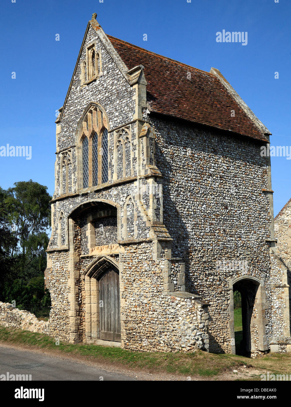 Burnham Norton, convento carmelitano Gatehouse, Norfolk, xv secolo Inghilterra Inglese Regno Unito conventi medievali Foto Stock