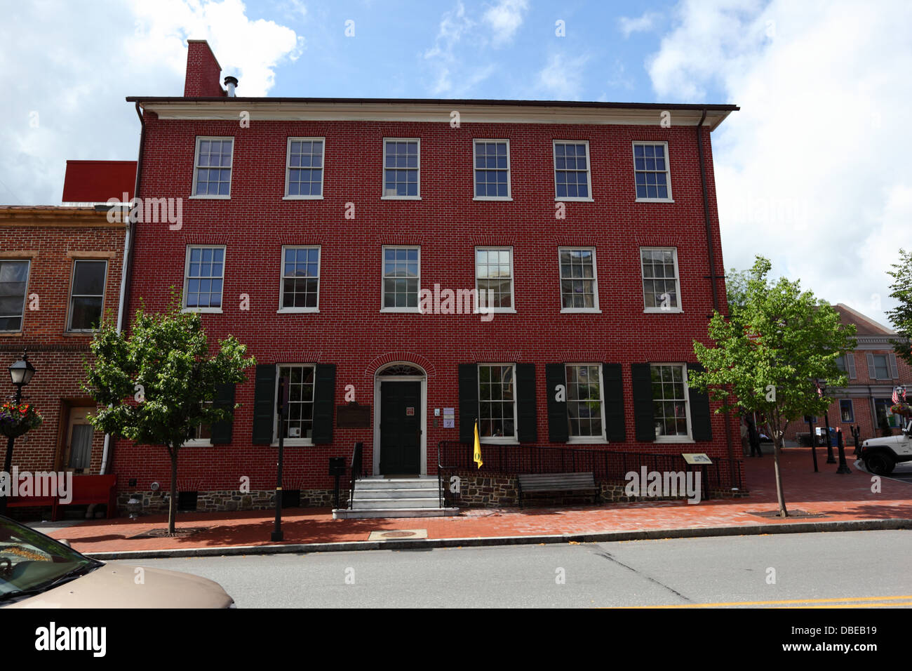 Il Wills House, dove Abramo Lincoln ha trascorso la notte prima di dare il suo indirizzo di Gettysburg, Gettysburg, Pennsylvania, STATI UNITI D'AMERICA Foto Stock