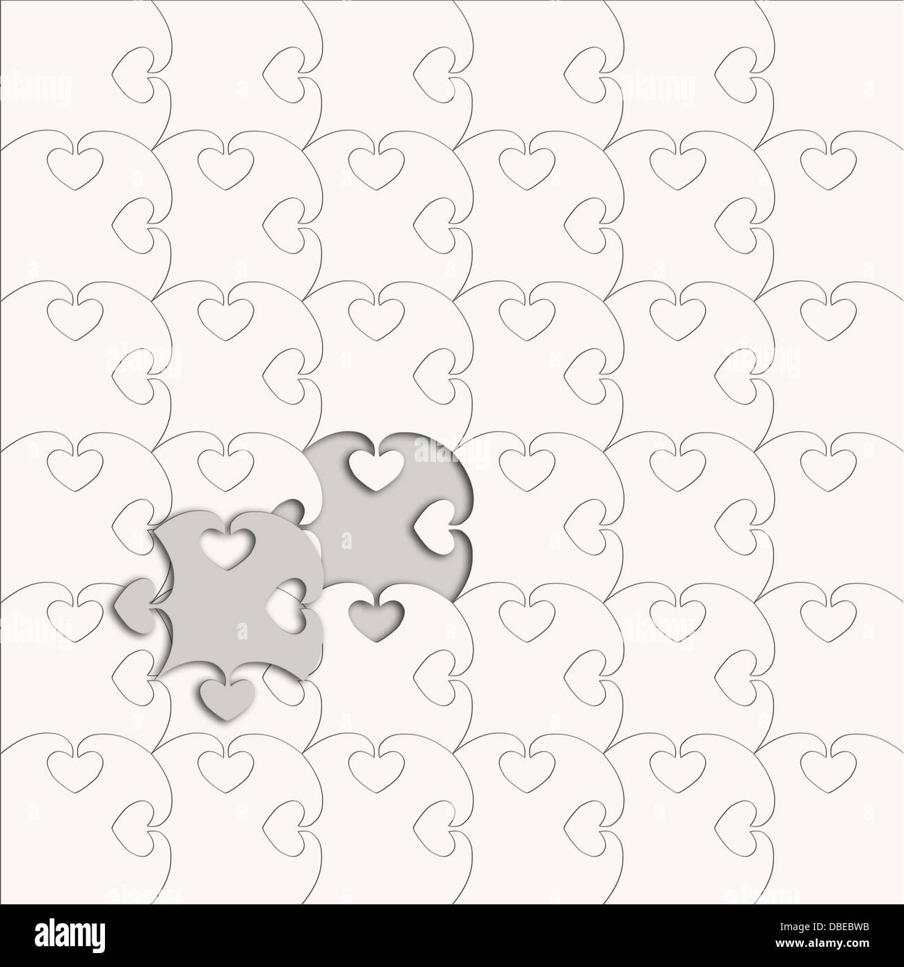 In piedi fuori puzzle fatto nel software 3D Foto Stock