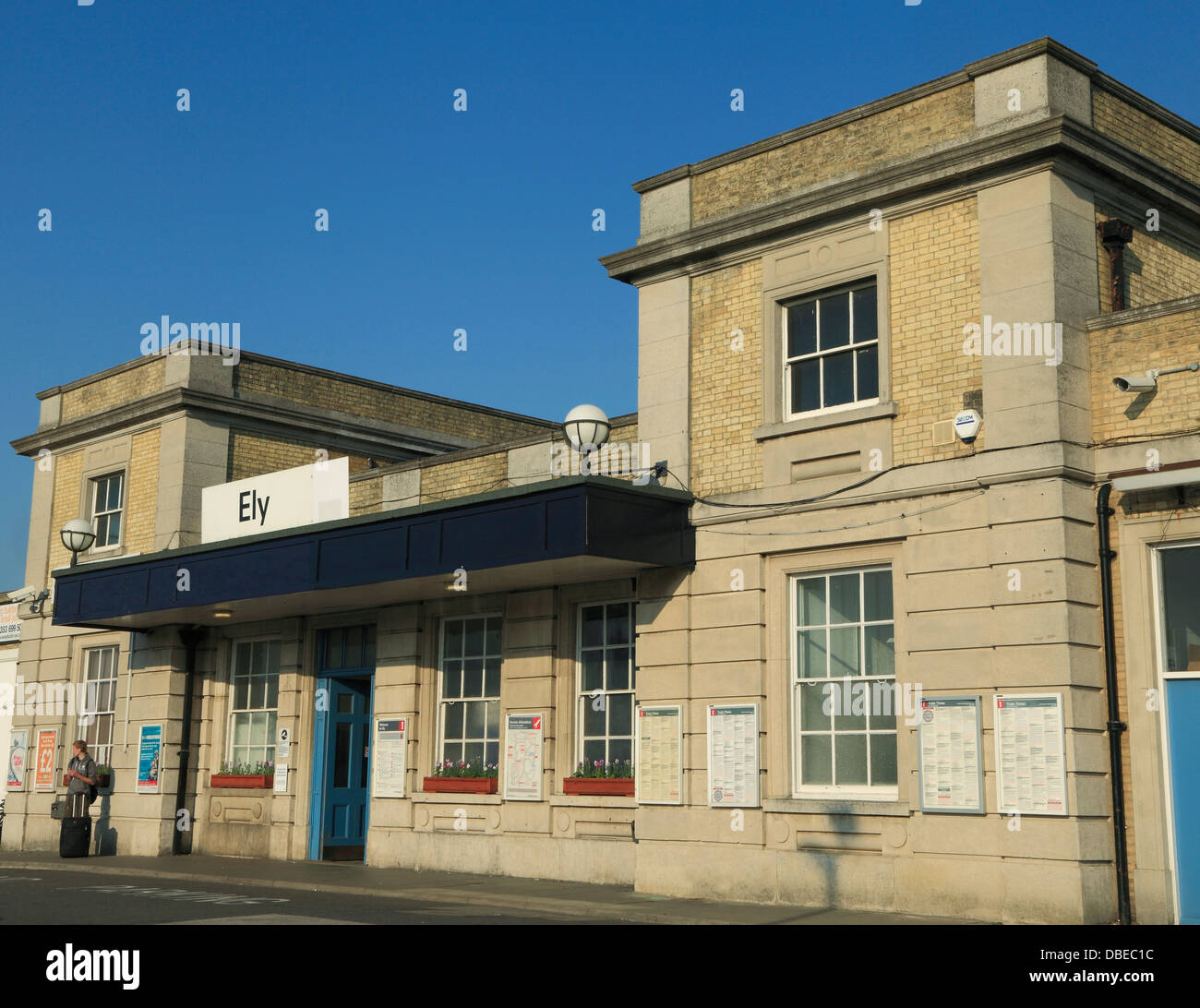Ely Stazione ferroviaria ingresso, Cambridgeshire England Regno Unito Foto Stock
