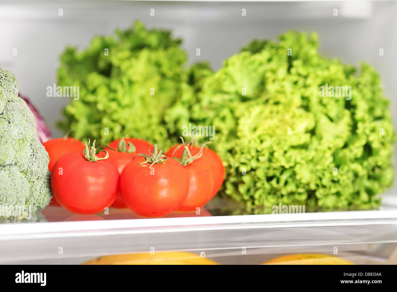 Varie vegetale in frigorifero Foto Stock