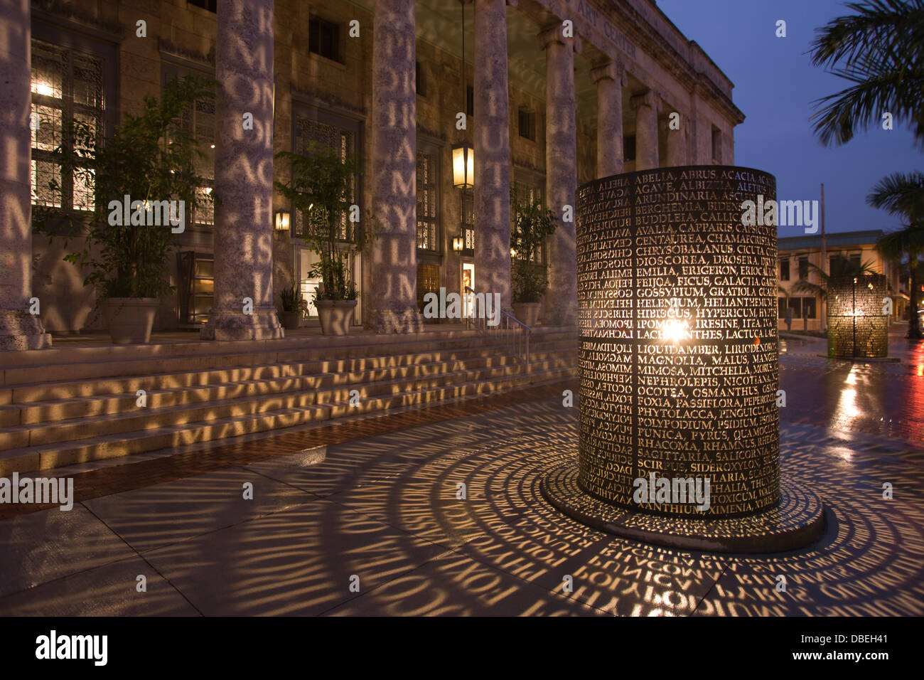 CALOOSAHATCHEE LIGHT DISPLAY ART MUSEUM prima strada Fort Myers Florida USA Foto Stock