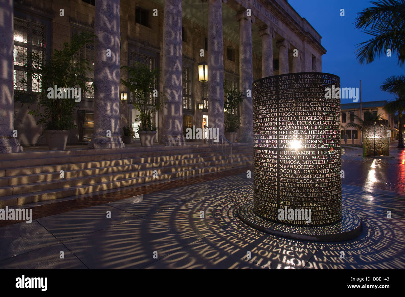 CALOOSAHATCHEE LIGHT DISPLAY ART MUSEUM prima strada Fort Myers Florida USA Foto Stock