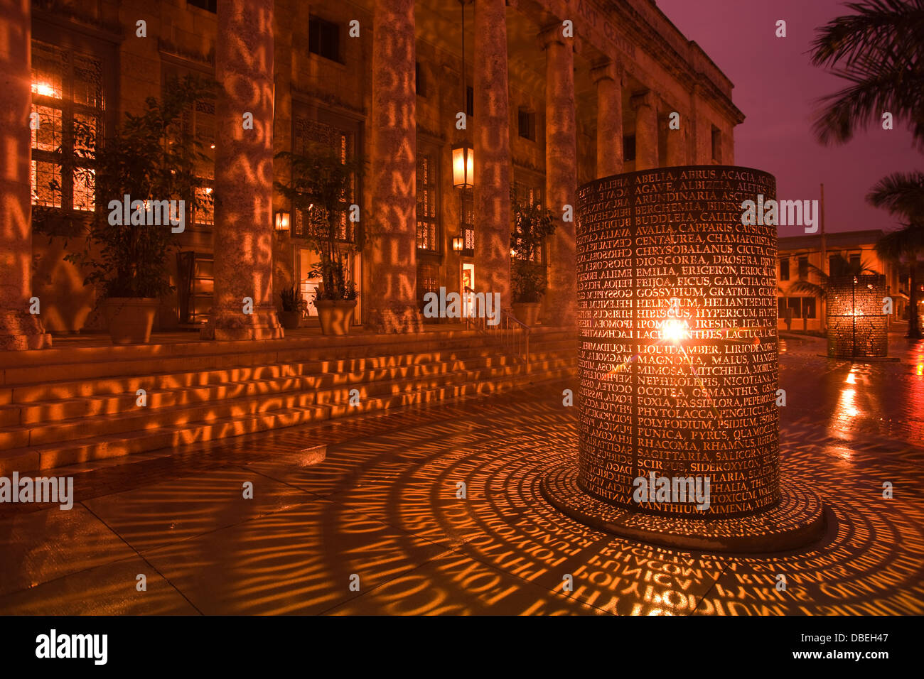 CALOOSAHATCHEE LIGHT DISPLAY ART MUSEUM prima strada Fort Myers Florida USA Foto Stock