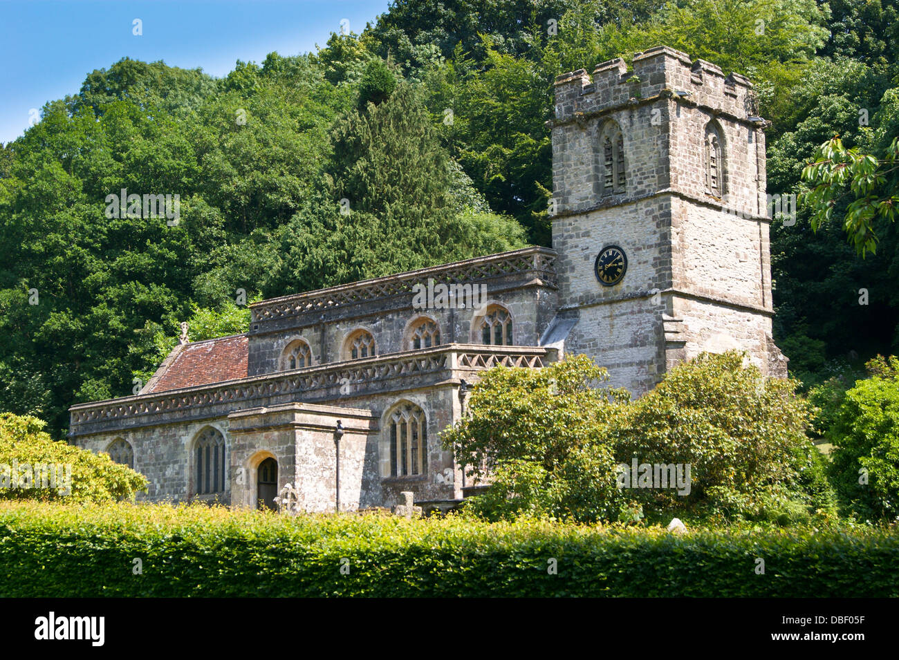 La Chiesa di San Pietro, Stourhead, Wiltshire, fotografati da il diritto del pubblico di modo Foto Stock