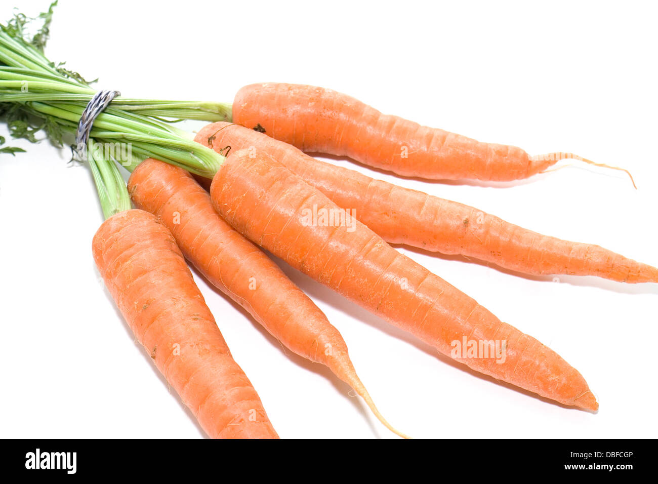 Le carote su sfondo bianco 001 Foto Stock