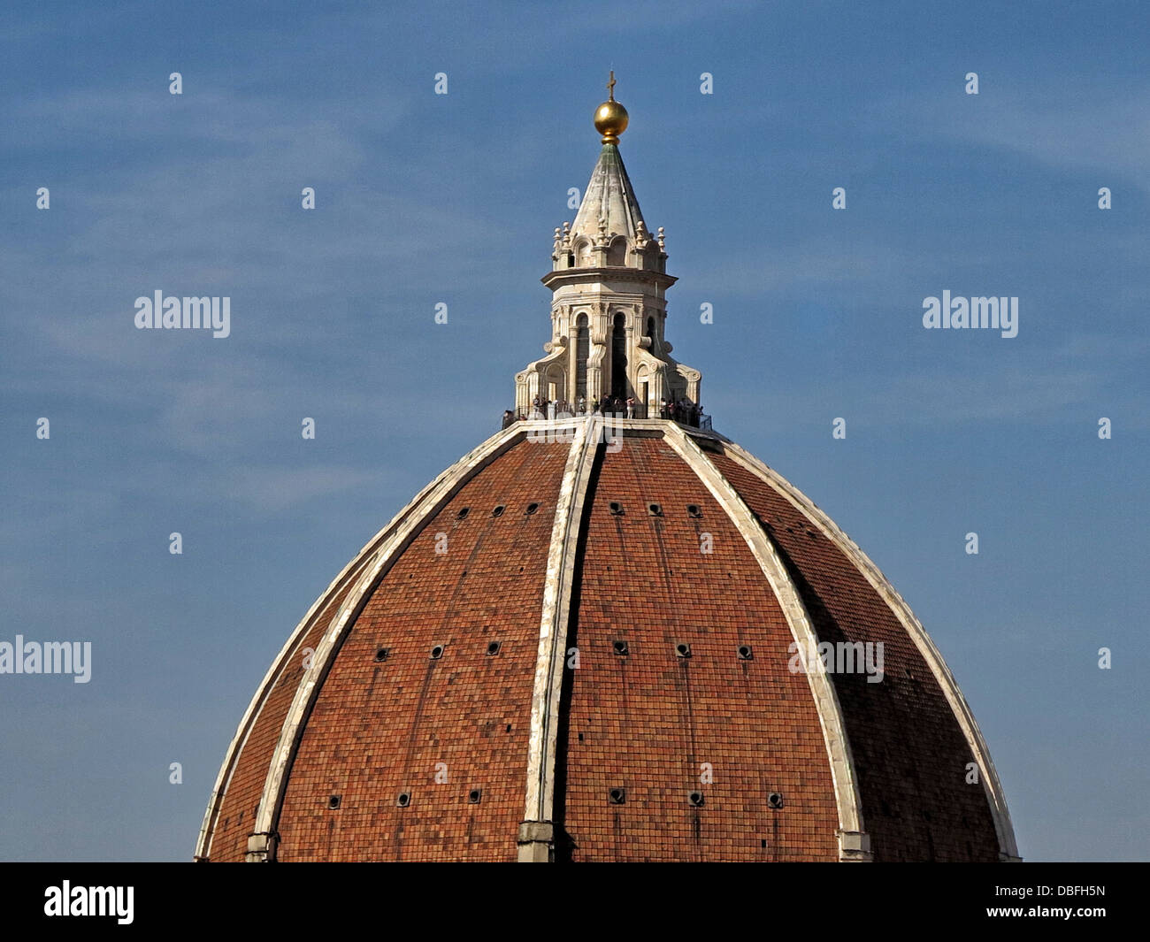 La cupola del Duomo di Firenze di dettaglio Italia Foto Stock