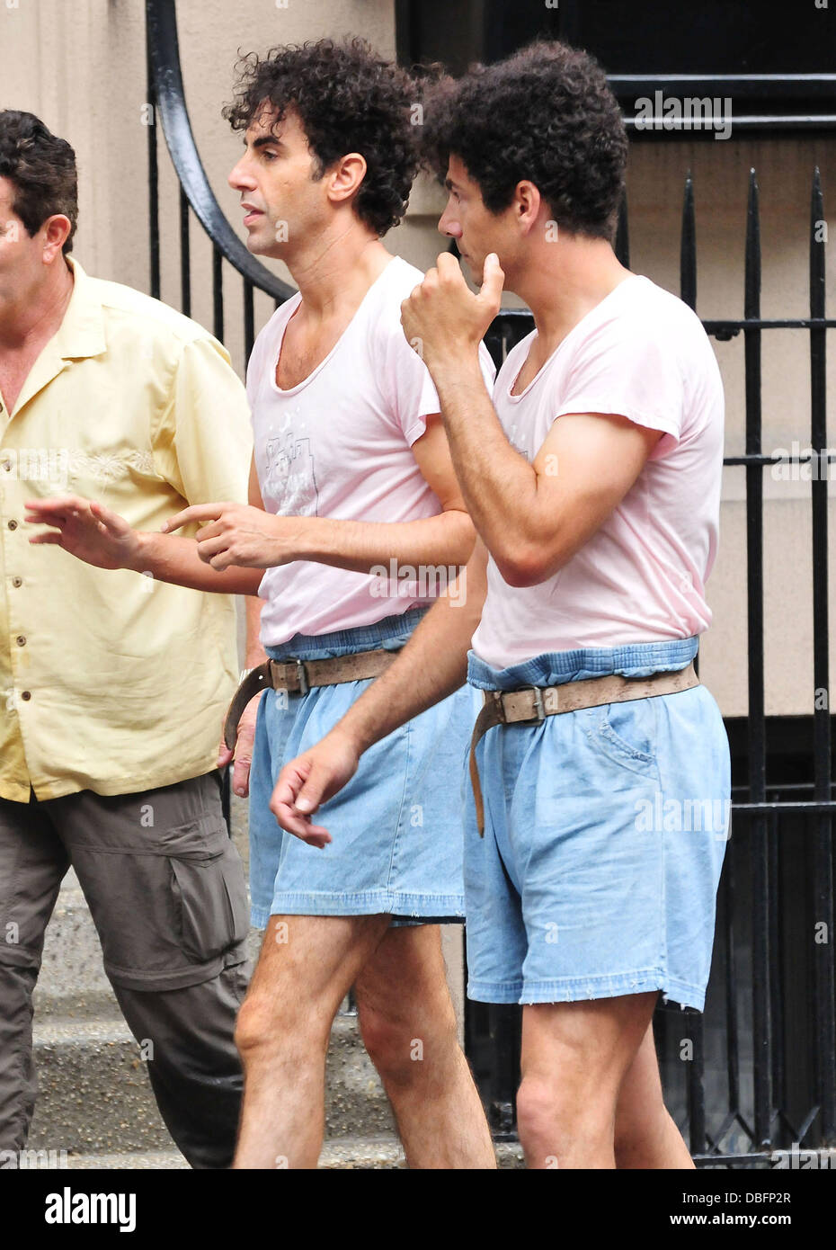 Sacha Baron Cohen sul film ubicazione per 'il dittatore" New York City, Stati Uniti d'America - 14.06.11 Foto Stock