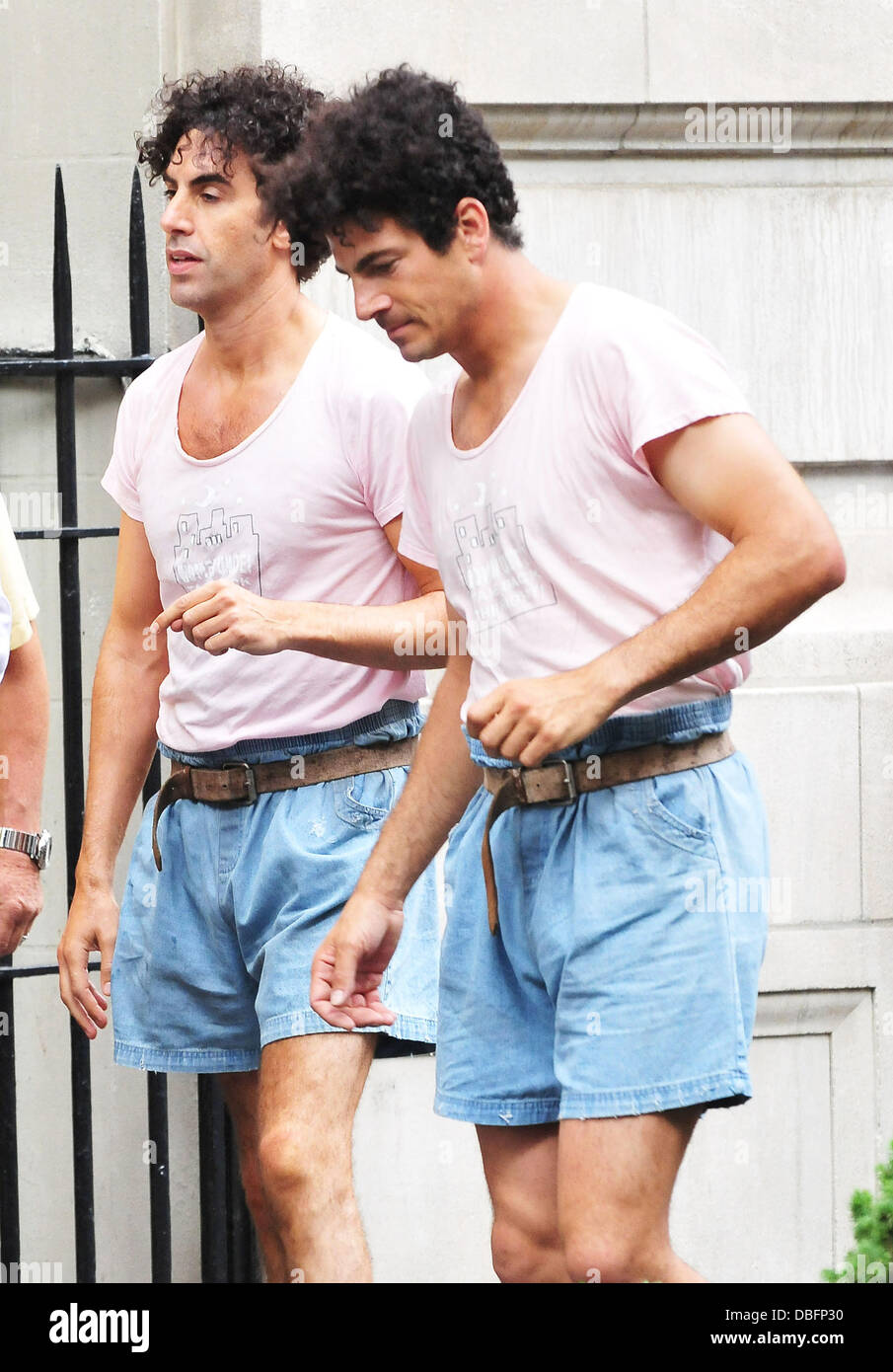 Sacha Baron Cohen sul film ubicazione per 'il dittatore" New York City, Stati Uniti d'America - 14.06.11 Foto Stock