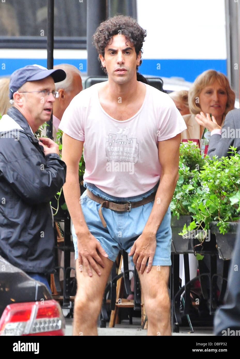 Sacha Baron Cohen sul film ubicazione per 'il dittatore" New York City, Stati Uniti d'America - 14.06.11 Foto Stock