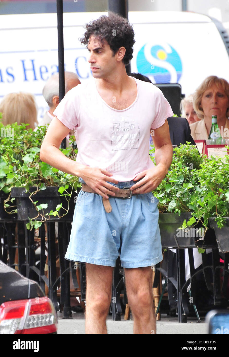 Sacha Baron Cohen sul film ubicazione per 'il dittatore" New York City, Stati Uniti d'America - 14.06.11 Foto Stock