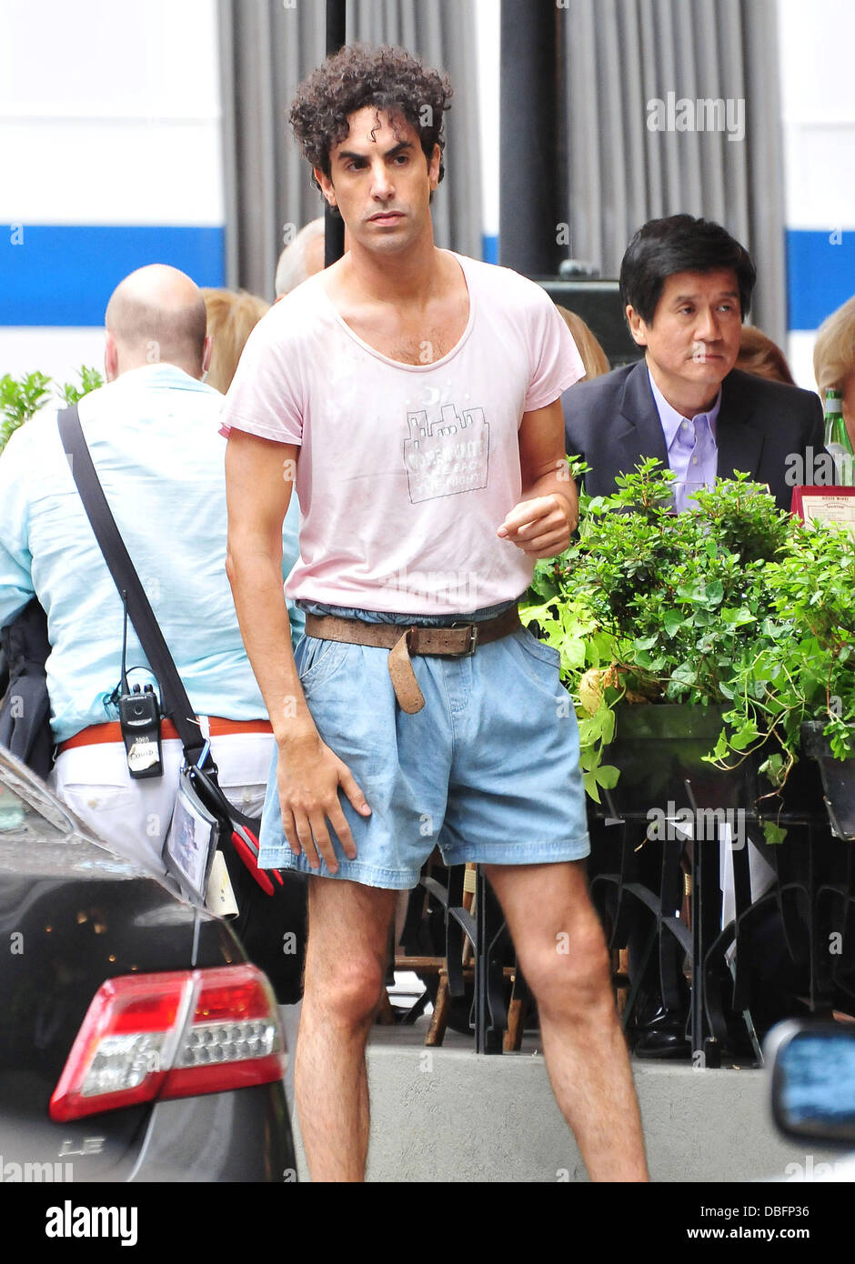 Sacha Baron Cohen sul film ubicazione per 'il dittatore" New York City, Stati Uniti d'America - 14.06.11 Foto Stock