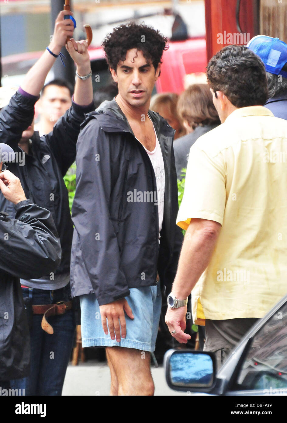 Sacha Baron Cohen sul film ubicazione per 'il dittatore" New York City, Stati Uniti d'America - 14.06.11 Foto Stock