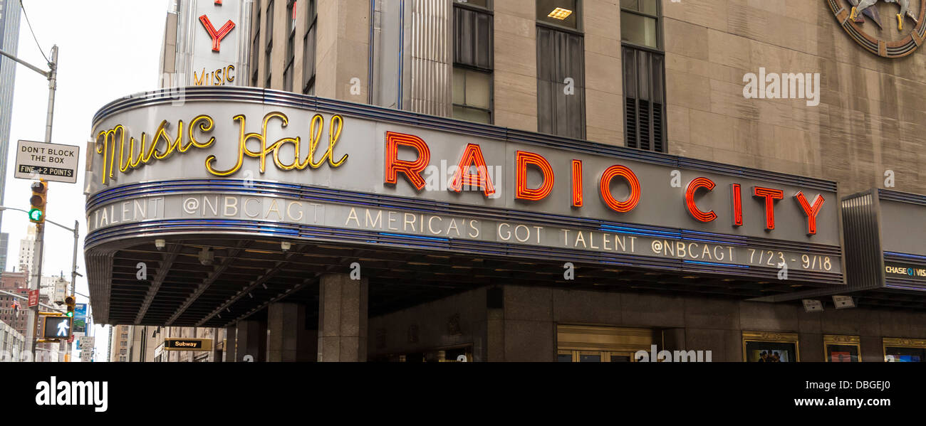 Radio City Music Hall di New York City Foto Stock